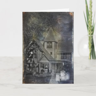 Carte dame fantôme par maison hantée