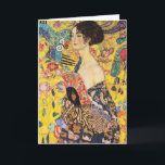 Carte Dame Gustav Klimt Avec Ventilateur<br><div class="desc">Dame Gustav Klimt Avec Ventilateur</div>