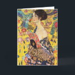 Carte Dame Gustav Klimt Avec Ventilateur<br><div class="desc">Dame Gustav Klimt Avec Ventilateur</div>
