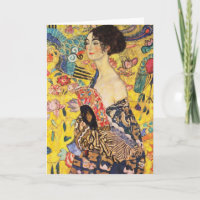 Dame Gustav Klimt Avec Ventilateur
