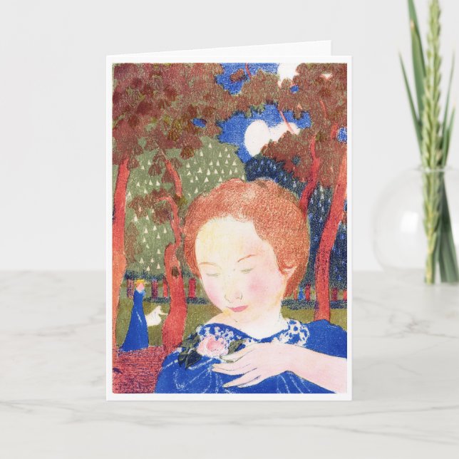 Carte Dame touchant la corsage, Maurice Denis (Devant)