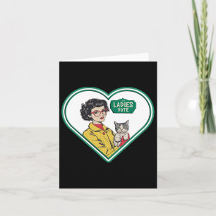 Carte Dames de chats votent thème d'élection amusant Lad