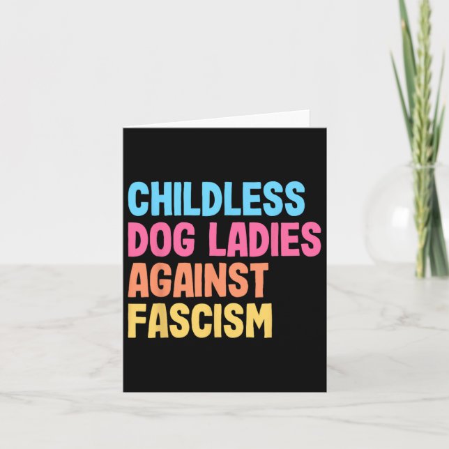 Carte Dames de chiens contre le fascisme Kamala Harris (Devant)