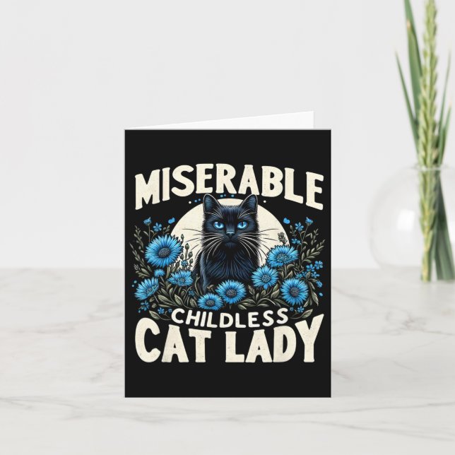 Carte Dames Misérable Chat Enfant Lady Us Election Da (Devant)