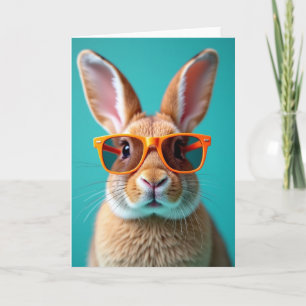 Carte d'ami animal aux lunettes amusantes
