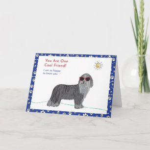 Carte d'ami chien cool