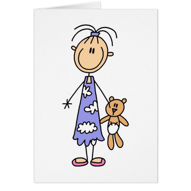 Carte d'ami de caresse d'ours de nounours (Devant)