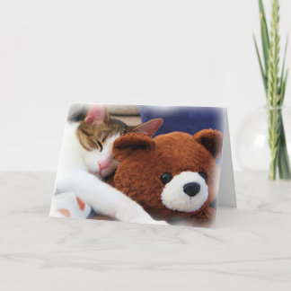 Carte d'ami de nounours de Kitty