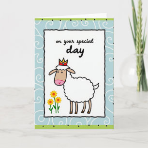 Carte d'ami en laine festive