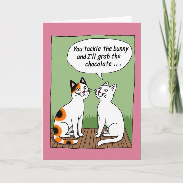 Carte d'amie chat plan secret (Devant)
