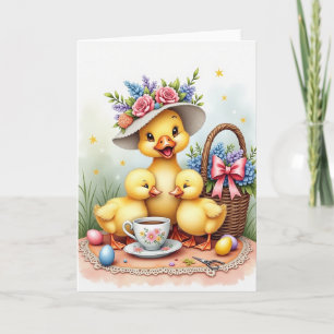 Carte d'amie de l'oiseau souriant du printemps