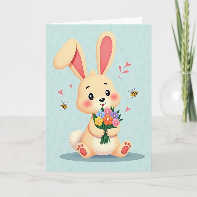 Carte d'amie du printemps heureux (Devant)