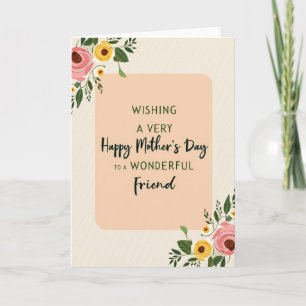 Carte d'amie pour la fête des mamans artistiques