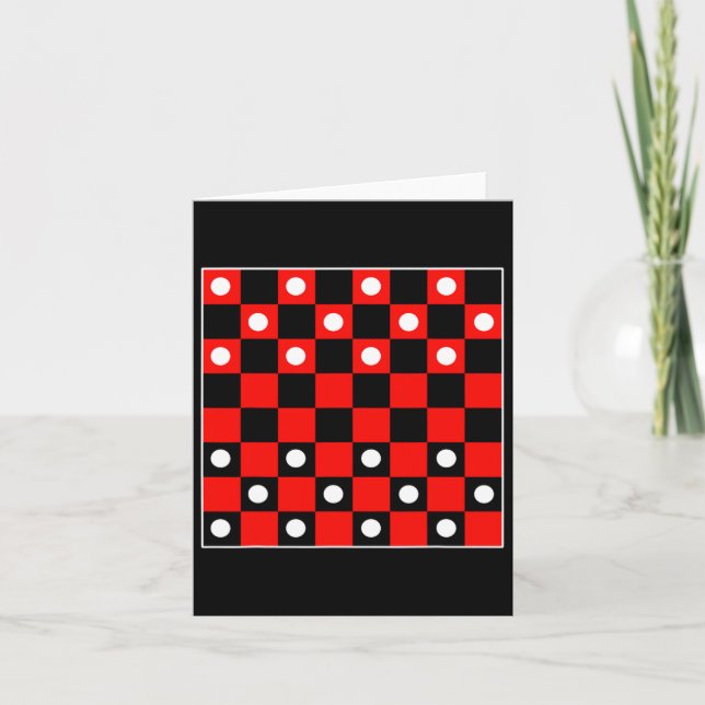 Carte Damier Jeux de dames noir et rouge Hal (Devant)