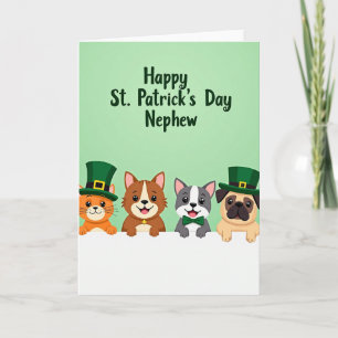 Carte d'amis animaux Trèfle Vert