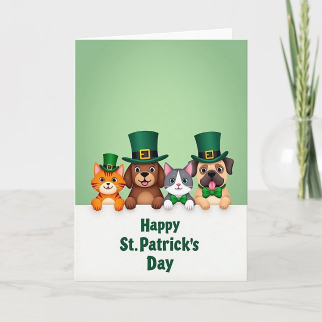 Carte d'amis pour la Saint-Patrick (Devant)