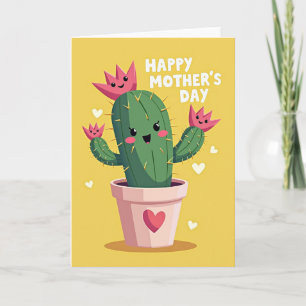 Carte d'amitié Cactus Heureux