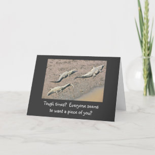 CARTE D'AMITIÉ/DE SOUTIEN HUMOUR (PHOTO CROCODILES