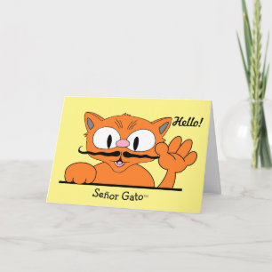Carte d'amitié drôle Meow's It Goin'? Chat de dess