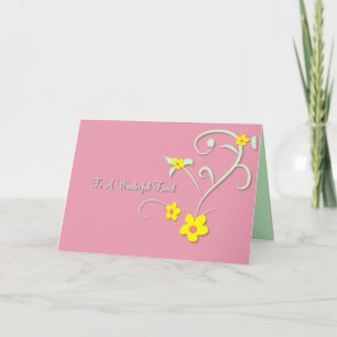 Carte d'amitié florale