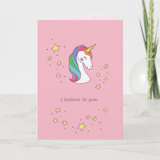 Carte d'amitié magique Unicorn