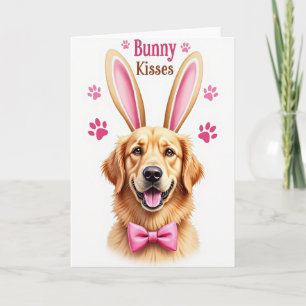 Carte d'amitié pour chiots avec bisous de lapin