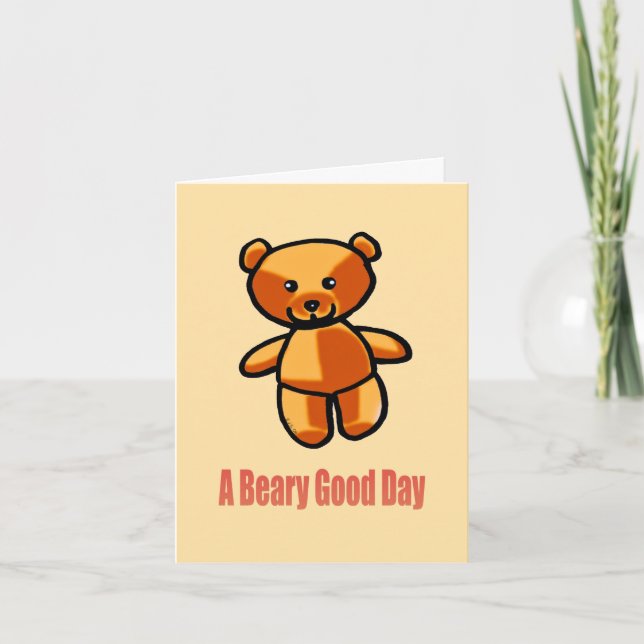 Carte d'amitié pour les ours mignons - Beary Sweet (Devant)