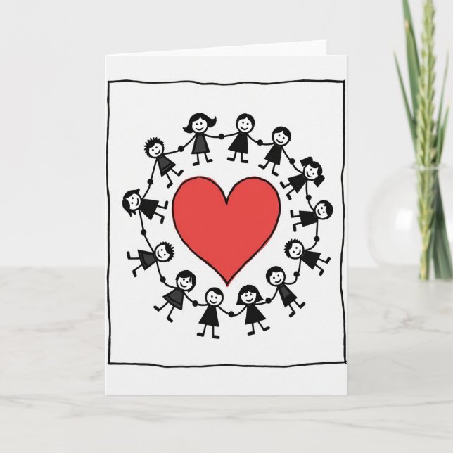 Carte d'amitié que les enfants adorent (Devant)