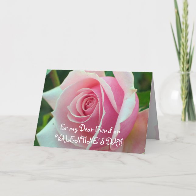 Carte d'amitié rose (Devant)