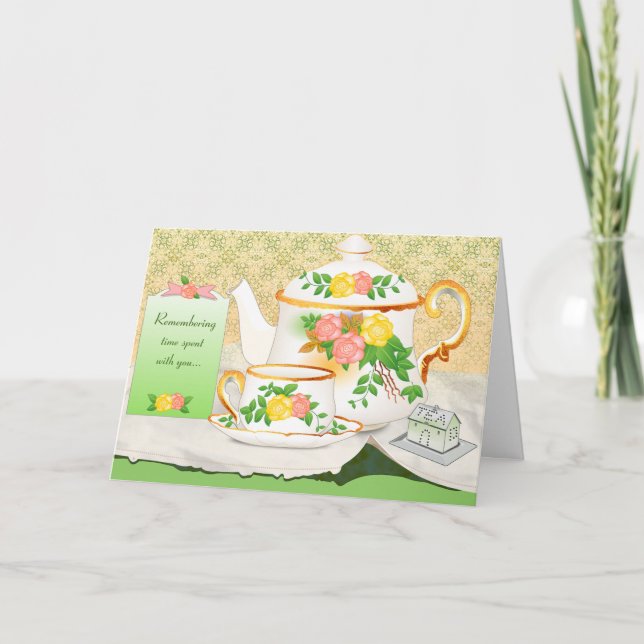 Carte d'amitié - Teacup & Tea Pot Card (Devant)