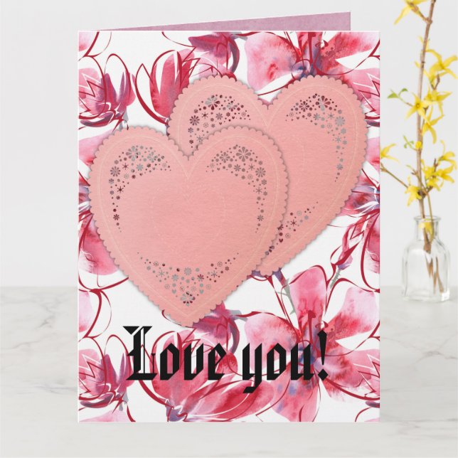 Carte d'amour (Fleur jaune)