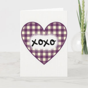 Carte d'amour à carreaux sincère