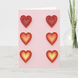 Carte d'amour à cœur niché