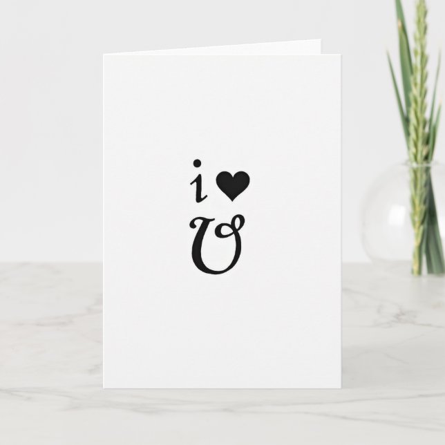 Carte d'amour à cœur noir (Devant)