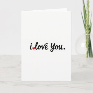 Carte d'amour à cœur rouge