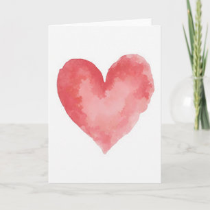 Carte d'amour à l'aquarelle sincère