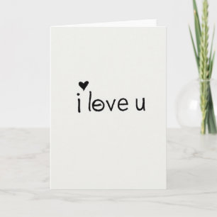 Carte d'amour à l'écriture cœur