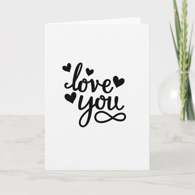 Carte d'amour à l'infini Cœurs (Devant)