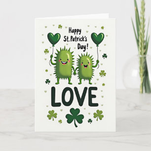 Carte d'amour à motif de cœur vert