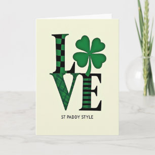 Carte d'amour à motif vert