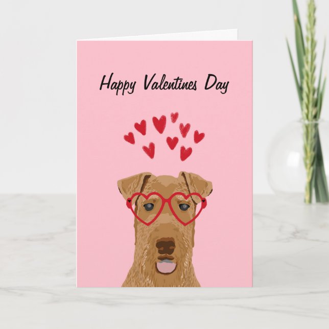 Carte d'amour Airedale Valentines (Devant)