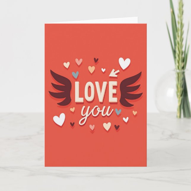Carte d'amour Ange (Devant)