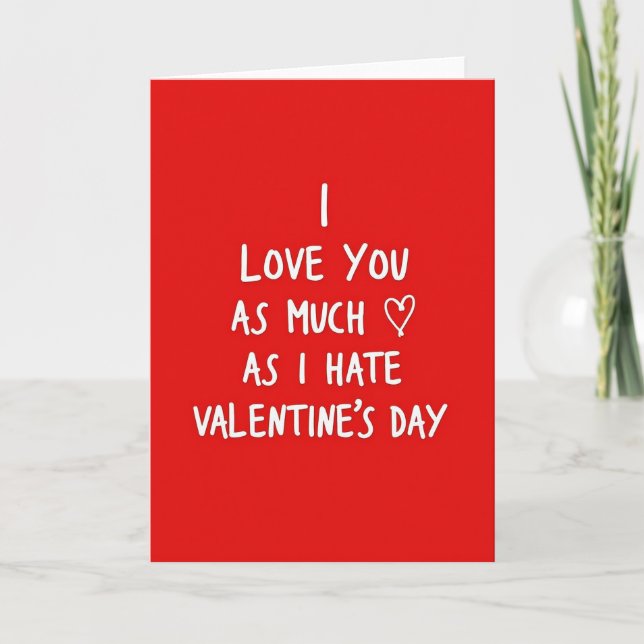 Carte d'amour anti-Saint-Valentin (Devant)