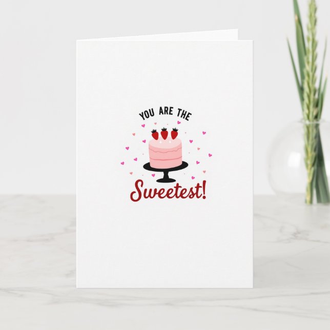 Carte d'amour au gâteau le plus doux (Devant)