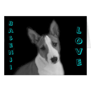 Carte d'amour Basenji