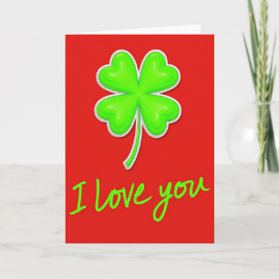 Carte d'amour chanceux Je t'aime