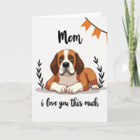 Carte d'amour Chevron pour maman de chien