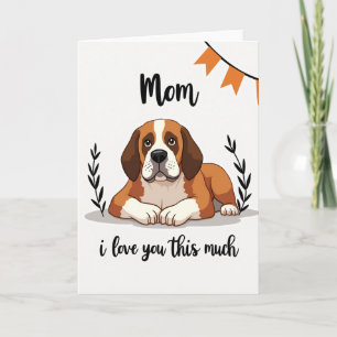 Carte d'amour Chevron pour maman de chien