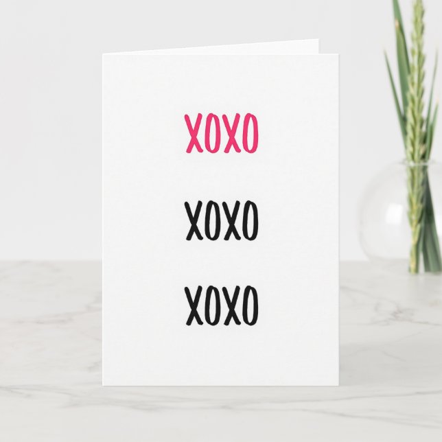 Carte d'amour classique Xoxo (Devant)