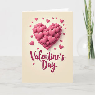 Carte d'amour cœur rose romantique